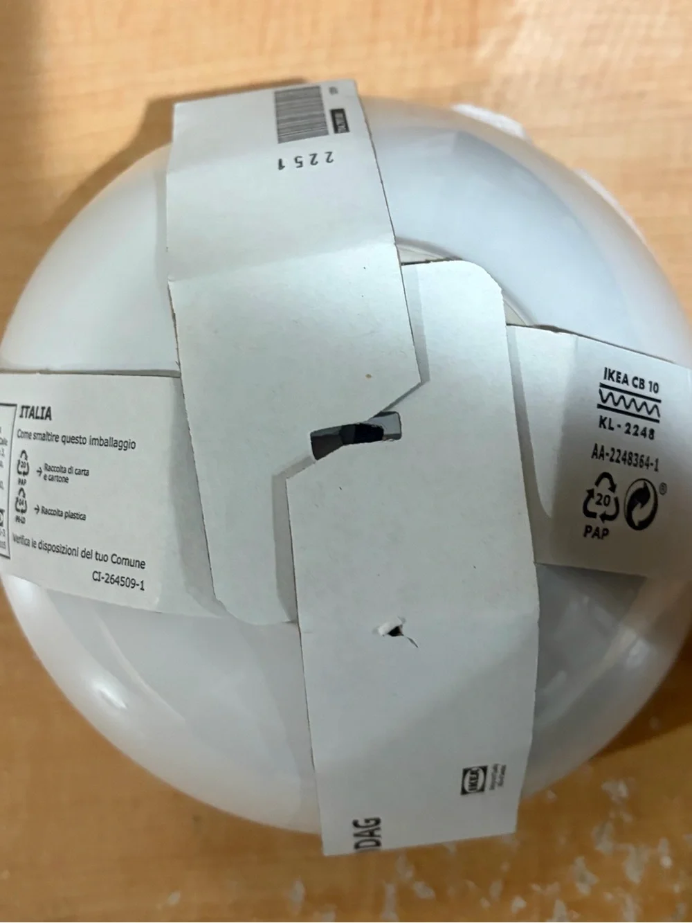 IKEA White Frosted Globe Lamp Shade